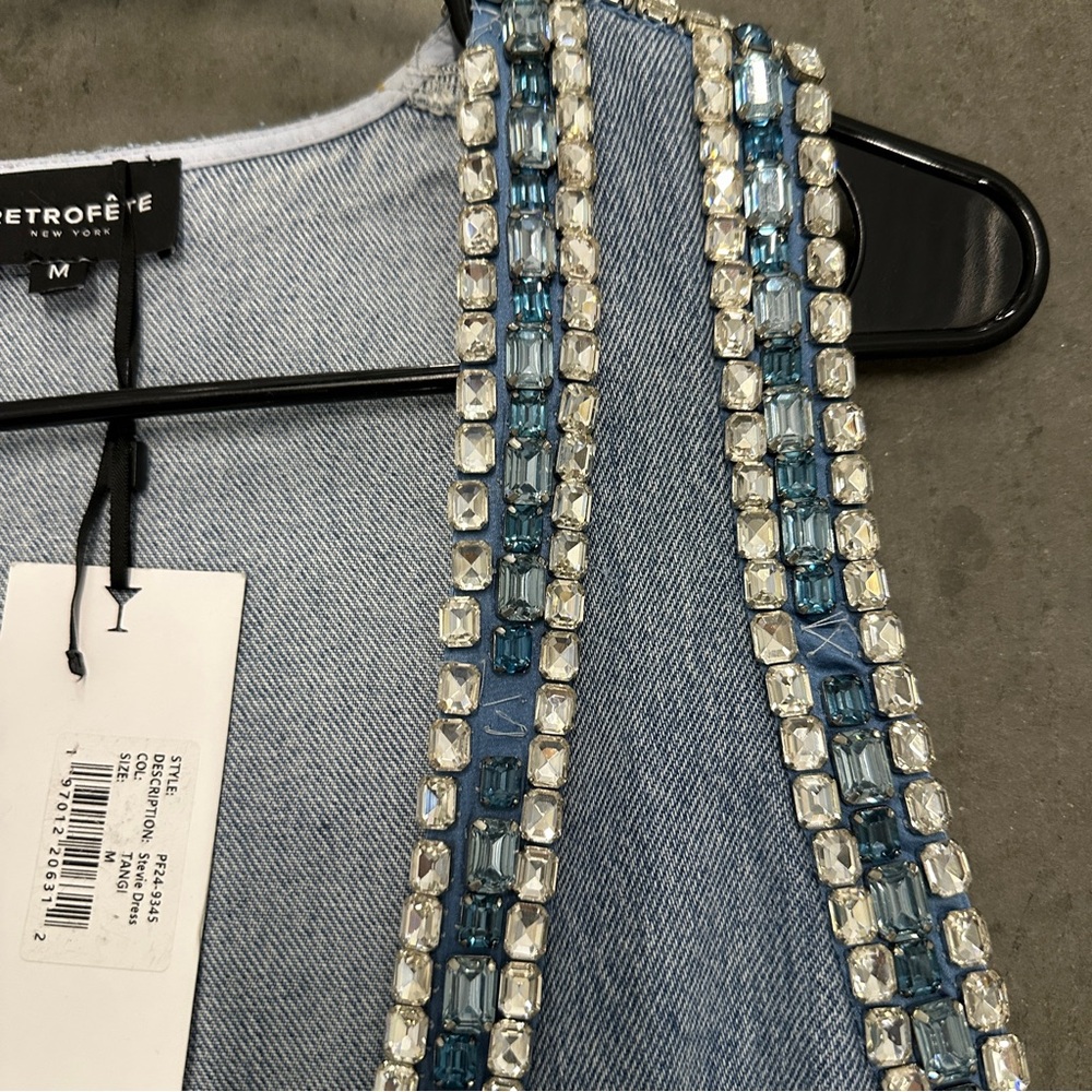 Stevie Embellished Denim Dress Crystals Medium - Picture 4 of 7